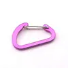 No. 4 Hebillas de Resorte de Aleación de Aluminio en Forma de D, Hebilla de Alambre de Acero de Colores, Hebilla de Escalada, Gancho para Equipo, Llavero, Aleación de Aluminio para Botella de Agua