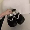 Sandalias de Moda de Verano para Mujer 2025 Nuevo Estilo Zapatos de Playa de Tacón Alto Plataforma de Suela Gruesa Sandalias de Tira Estilo Hada