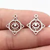 20x17mm 0,75g Pingente Olho Formato Diamante Prata Antiga Acessórios para DIY Exportação Venda Direta da Fábrica