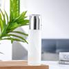 Botella cosmética de vidrio esmerilado, Botella portátil tipo prensa para productos de cuidado de la piel, Botella gotero con punta de plástico para aceites esenciales, Botella de alta gama para loción hidratante