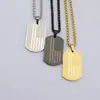 Europa y América Transfronterizo Venta Caliente Bandera Americana Cruz Marca Militar Collar de Acero Inoxidable Collar con Grabado Colgante de Letra