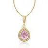 Venta caliente de Amazon pendientes de gota de agua de circón collar para mujer Joyería collar diseño de nicho traje de joyería de moda