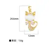 Xi Yin Transfronterizo Europa y América ins Moda Personalidad Hip Hop Colgante Perforado Cobre Microincrustado Circonita Colgante de Cobre de 26 Letras