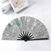 Abanico Láser Transfronterizo de 8 pulgadas, Abanico Plegable Láser Colorido, Abanico de Sonido para Actuación Estudiantil, Abanico de Kung Fu, Abanico Plegable Fácil de Abrir y Cerrar, Venta al por Mayor