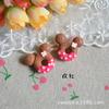 Diy comida de simulación japonesa y coreana juego de dibujos animados dona resina accesorios accesorios de belleza para teléfono móvil material cuerda para el cabello de niños