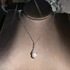Collar de Perlas y Piedras Preciosas Torre Eiffel, Cadena Elegante de Clavícula de Lujo Sutil y de Nicho, Collar de Zirconia Estilo Francés para Mujer
