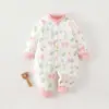 Ropa para bebé recién nacido, mameluco cálido de una pieza, ropa de otoño e invierno, mameluco acolchado de 40 g, ropa antibacterial para exteriores