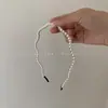 Faixa de cabeça de pérola francesa feminina de pressão Verão Super fada para sair tudo combina faixa para cabelo com franja acessórios de cabelo temperamento retrô touca simples