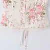 Top Chaleco de Encaje Floral Francés con Volantes y Cuello Cuadrado, Estilo Nuevo de Verano 2026 Europeo y Americano C4-A413 para Mujer