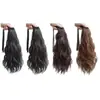 Correa para peluca cola de caballo onda de agua cabello rizado coleta alta en stock al por mayor ion caliente barba de maíz cola de caballo caliente de nube