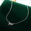 Collar digital de la suerte de plata S925 bajo el árbol baniano para mujer europeo y americano ins simple para combinar con todo sentido del diseño nicho cadena clavicular 777