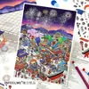 Infeel.Me Está Abierto Hoy, la Vigésima Tercera Edición, Pegatinas de Paisaje 2.5D de Tamaño Grande, Pegatinas de Paisaje DIY