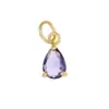 Colgante de Gota de Agua de Oro de 14 Quilates que Conserva el Color Accesorios para Manualidades Cobre Chapado en Oro Amuletos de Piedras Preciosas de Colores Colgantes para Collares Hechos a Mano con Cuentas