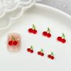 Accesorios de Arte para Uñas de Cereza Luminosa de Dibujos Animados Mini Resina Fruta de Verano Cereza Estilo Sencillo de Moda