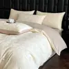 Conjunto de Quatro Peças Jacquard Estampado Classe A Estéreo Algodão Puro Espesso Escovado Estilo Chinês Quente e Amigo da Pele Roupa de Cama de Algodão Puro de Alta Qualidade