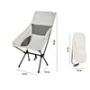 Silla Lunar de Espalda Alta para Exteriores Cuidadosamente Seleccionada, Silla de Pesca Ligera y Portátil, Silla Espacial Transpirable para Descanso en el Camping, Silla Plegable