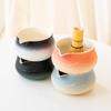 Set de Té Matcha de Cerámica Rústica Estilo Japonés Pintura de Paisaje Tazón de Matcha con Pico Batidor de Té de Cerámica Caja de Regalo de 4 Piezas Transfronterizo