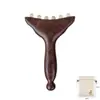 Pente Massajador Pequeno de Chifre Sândalo Meridianos do Pescoço Pontos de Acupuntura Massajador Simples Dentes de Cobre Rosto Gua Sha Bastão Raspador Muscular