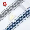 Punto de color elástico Corona de encaje flor de pez cinta de pescado encaje elástico de doble fila cinta de tejer de encaje elástico hecha a mano DIY