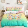 Ropa de cama infantil de tres piezas con estampado digital transfronterizo comercio exterior Textil para el hogar funda nórdica dibujo Nantong textil para el hogar al por mayor