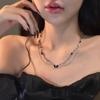 Collar de mariposa con patrón ondulado irregular para mujer, ligero, lujoso, de alta gama, estilo Spice Girl, con cadena para clavícula, para mujeres, celebridades de Internet.