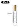 Botella de Perfume Redonda de Vidrio, Botella Atomizadora Portátil de Tipo Pulsador, Botella Vacía con Tapa de Rosca para Dispensar Muestras de Cosméticos