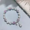 Pulsera de Borla Mariposa Ojo de Gato Natural para Mujer Pulsera de Aguamarina Diseño de Nicho Ins Pulsera de Cristal de Alta Calidad