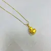 Novo Estilo Colar Pequeno de Cabacinha Banhado a Ouro para Mulheres, Corrente de Clavícula Tendência, Estilo Moda Nacional Dia dos Namorados, Versátil e Fashion