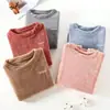 Ropa de Invierno para Mujer de Coral Fleece, Parte Superior de Pijama de Franela Cálida con Forro de Fleece para Parejas de Hombres, una Pieza Engrosada y Cálida