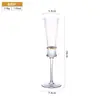 Copa de cintura dorada con veta vertical copa de champán copa de cóctel vaso de agua con veta vertical juego de copas de vino chapado en oro creativo
