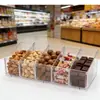 Caixa Expositora Criativa de Acrílico de Luxo Personalizada com 5 Compartimentos Adequada para Lojas de Doces, Shoppings, Supermercados e Lojas de Varejo