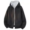 M-8XL pesado 450g outono e inverno 2026 cardigã com capuz moletom casual jaqueta masculina tamanho grande transfronteiriço
