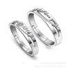 Anillo de Pareja de Plata Esterlina S925 Apertura Anillo para Hombre y Mujer Simple Japonés y Coreano Propuesta Estudiante Joyería Popular Douyin Boca en Vivo