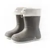 Japón y Corea del Sur Botas de Lluvia Transfronterizas para Mujer Lindas Botas de Agua de Caña Media Zapatos de Goma para Estudiante Botas de Agua Antideslizantes Botas de Lluvia Impermeables Biseladas Impermeables