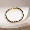Pulsera transfronteriza personalizada de circonita de colores, estilo de lujo ligero, estilo simple europeo y americano, diseño de nicho, exquisito accesorio para la mano