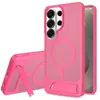 Adecuado para Europa y América: Funda Protectora Mate Galaxy A27, Funda de Teléfono Samsung con Soporte Magnético Dos en Uno Anti-Caídas