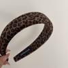 Diadema de Terciopelo de Leopardo Retro para Viajero de Moda, Diadema Versátil, Estilo Hong Kong, Tarjeta para el Cabello Sensible a la Presión de Alta Calidad para Mujeres
