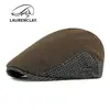 Novos Chapéus Forrados com Lã para Outono e Inverno, Boinas Masculinas, Chapéus da Moda Britânica, Bonés com Aba Retrô, Chapéus de Lã Femininos