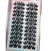 Nova Fileira Dupla de Rolos de Flores Grossos e Grandes e Olhos de Desenho Criptografados Espessados para Iniciantes Cachos Individuais Estilo Natural Cílios Postiços Preguiçosos