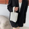 Bolso de Hombro a Cuadros 2024 Verano Nuevo Chaqueta de Algodón y Plumón Bolso de Mano Abrigo de Algodón Bordado Gran Capacidad Bolsa de Algodón de Moda