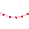 Banderines de Corazón de Fieltro para el Día de San Valentín, Banderines de Cadena para el Día de San Valentín Chino, Suministros Festivos, Banderines Decorativos para el Día de Iloveyou