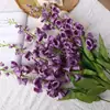 Flores artificiales moradas personalizadas para bodas, decoración de hoteles, paisajismo, caminos florales decorativos, paredes de flores, flores falsas, arreglos florales de plástico