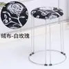 Taburete de Moda de Lujo Ligero para Uso en el Hogar, Taburete Engrosado para Dormitorio, Taburete Duradero para Adultos para Sala de Estar, Taburete de Hierro para Adultos, Taburete Pequeño