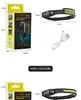 Linterna frontal con sensor de silicona para exteriores Batería de litio Recargable Lámpara minera Montada en la cabeza Duración de batería ultralarga Luz fuerte Linterna frontal con sensor recargable