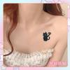 Tatuaje de Gato Negro Lindo Lindo Pegatina Impermeable Larga Duración para Mujer Herbal Semi-permanente Jugo Celebridad de Internet Ins Sentido Premium