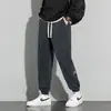 Pantalones jogger clásicos, sencillos, versátiles y casuales para otoño e invierno para hombre; pantalones deportivos de pana holgados de moda para hombres jóvenes