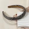 Doce retrô! Pequena Faixa de Cabelo Xadrez Perfumado Estilo Universitário Temperamento Hairpin Elevado Cranial Top Esponja Hairband Avançado Headwear