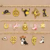 Pulsera Colgante Pequeño de Vaquero Occidental Collar Accesorios de Joyería DIY Pintura al Óleo Caballo Sombrero Cabeza de Toro Botas Colgante de Gato