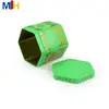 Caja Metálica Hexagonal Personalizada para Pastillas de Sésamo Negro Lata Sellada de Hoja de Lata Tarro para Pastillas de Bezoar Alimento Saludable Tarro Metálico