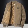 Chaqueta de Negocios de Pana Plus Algodón 2024 Chaqueta de Otoño e Invierno Top Casual con Cuello de Béisbol para Hombre Chaqueta de Algodón de Moda para Hombre